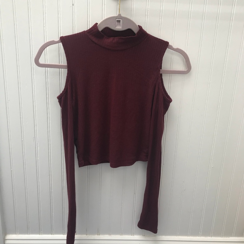 Burgundy turtleneck